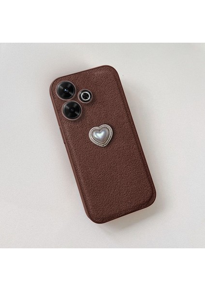 Xiaomi Redmi 13 Uyumlu Kılıf Zebana Velvix Silikon Kılıf Kahverengi fiyatları