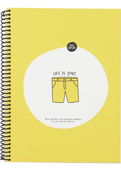 Şeyler 80 Yaprak Kareli Hafif Kağıt Stickerli Defter, Şort, 18.5X25CM