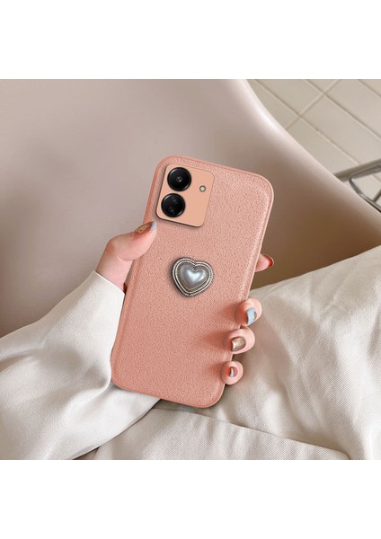 Xiaomi Poco C65 Uyumlu Kılıf Zebana Velvix Silikon Kılıf Rose Gold