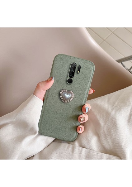 Xiaomi Redmi 9 Uyumlu Kılıf Zebana Velvix Silikon Kılıf Yeşil