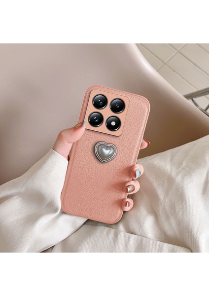 Xiaomi Mi 14T Pro Uyumlu Kılıf Zebana Velvix Silikon Kılıf Rose Gold