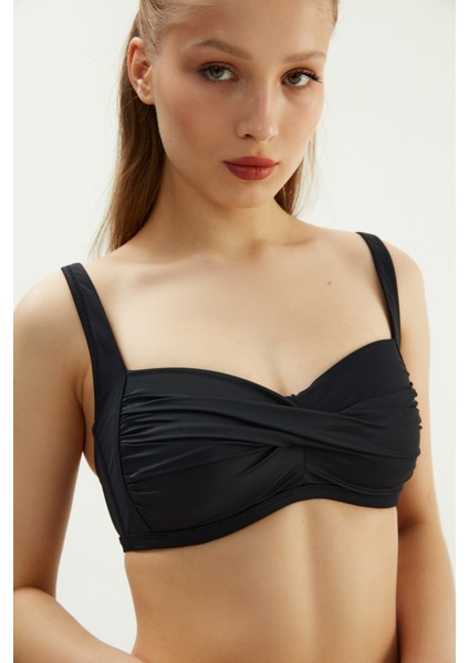 Siyah 2093ESBK Şortlu Toparlayıcı Bikini Tk.