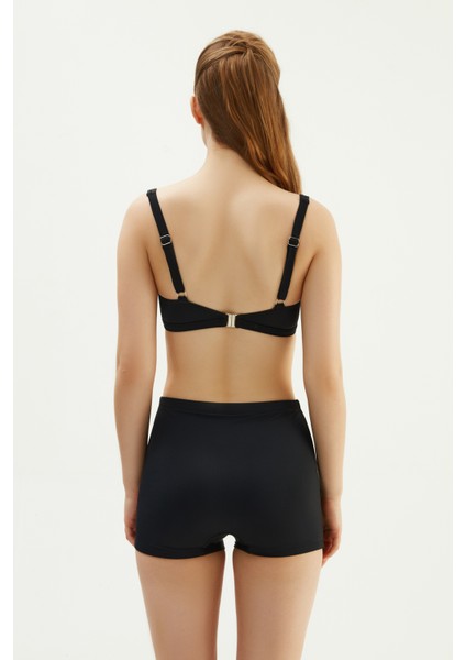 Siyah 2093ESBK Şortlu Toparlayıcı Bikini Tk.