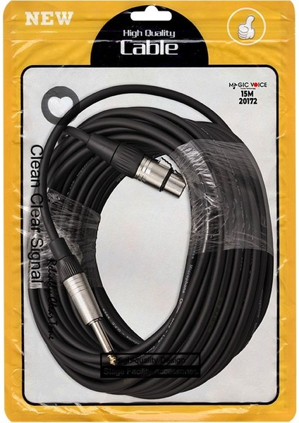 Magicvoice LD379B 6.3 mm Mono Erkek Canon Dişi 15 Metre Mixer Müzik Aletleri Ses Kablosu fiyatları