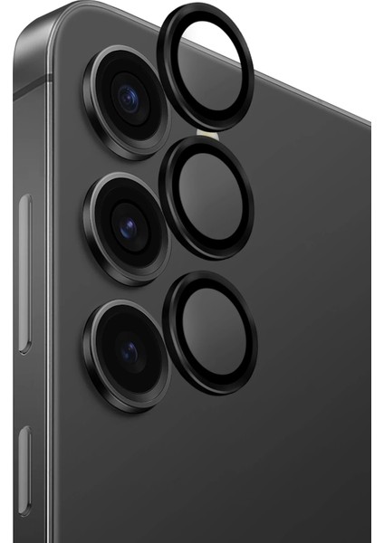 Samsung Galaxy S25 Kamera Lens Koruyucu Alüminyum Çerçeve Aluguard Serisi Oleofobik Yüzey