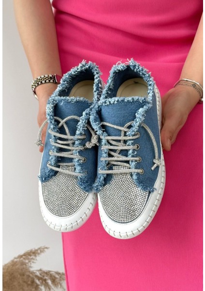 Enber Mavi Kot Bağcıklı Spor Ayakkabı - Lisinya modelleri