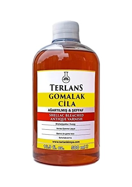 Ağartılmış Şeffaf Gomalak Cilası 500 ml Shellac Bleached
