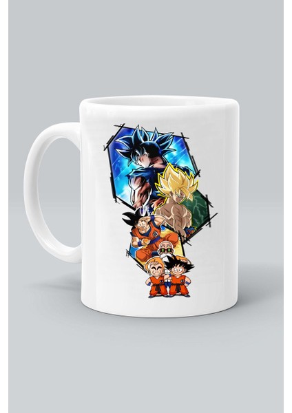 Dragon Ball Z Karakter Baskılı Beyaz Kupa Bardak