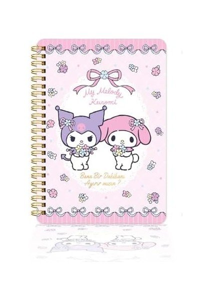 & My Melody Spiralli Günlük (Journal) 14X20CM - Bana 1 Dk Ayırabilir Misin?