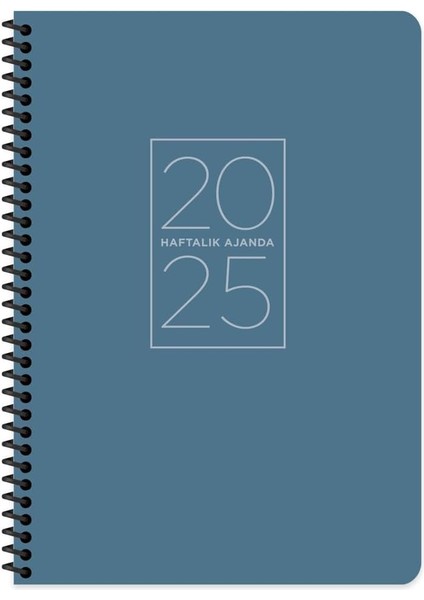 Color 2025-20 * 28 Spiralli Haftalık Ajanda-Mavi