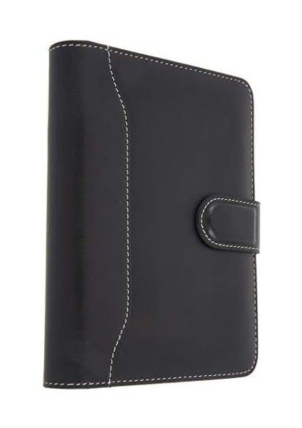 4650 Ajanda Tarihsiz Çizgili 14X20 Cm. Ajanda/defter Hesap Makineli Suni Deri Organizer, Siyah