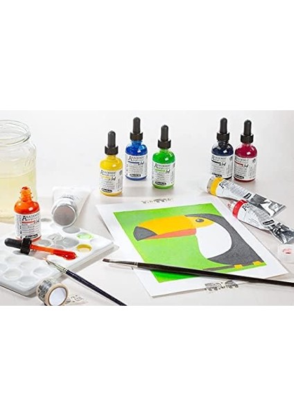 Akademie Akrilik Mürekkep 50 ml 341 Cadmium Red Hue Dark