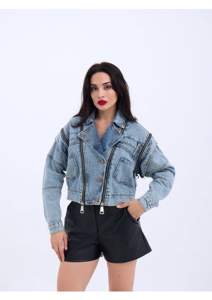 6160 Kot Ceket-Mavi
