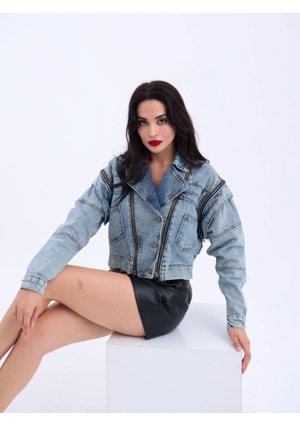 6160 Kot Ceket-Mavi