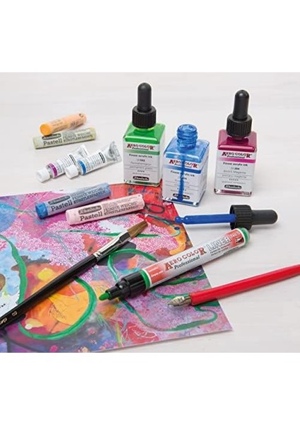 Aero Color Professional Akrilik Airbrush Mürekkebi 28 ml 300 Scarlet