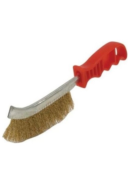 Eğri Saplı Tel Fırça Tek Sıra ( Plastik Saplı)