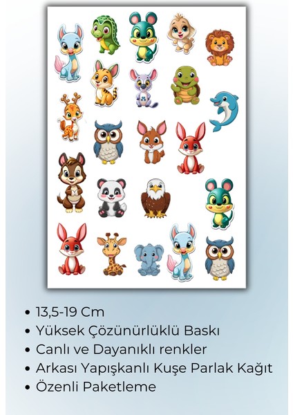 Sevimli Hayvanlar Temalı Sticker Planner Ajanda Bullet Journal Için Uygun fiyatları