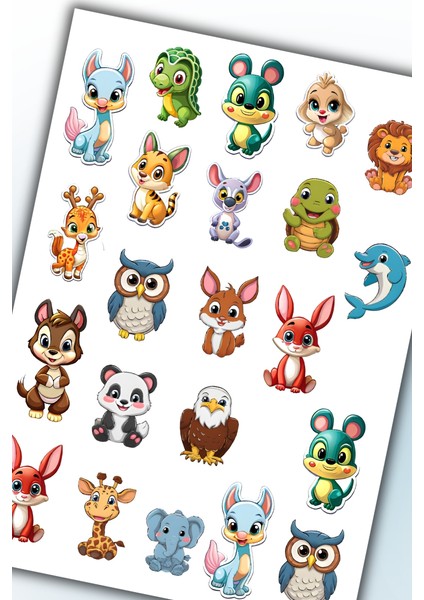 Sevimli Hayvanlar Temalı Sticker Planner Ajanda Bullet Journal Için Uygun modelleri