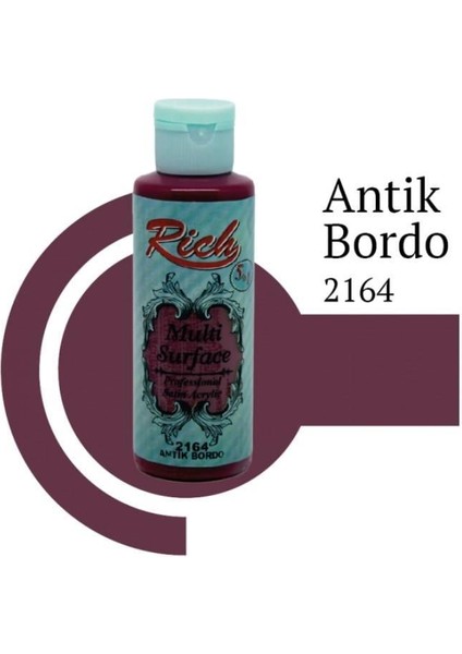 Rich Multi Surface 2164 Antik Bordo Akrilik Boya 120 cc