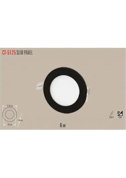 6W Slım LED Panel Spot Alüminyum Kasa CT-5125 fiyatları