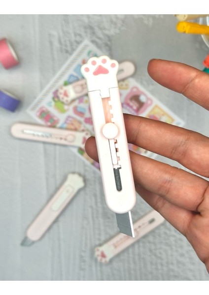 Mini Pati Maket Bıçağı Pembe/sanat Bıçağı/bullet Journal/scropbook