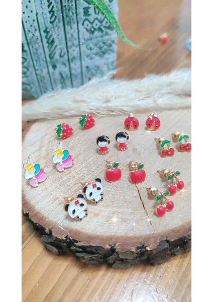 Çelik Elma Model Kız Çocuk/bebek Küpesi Çocuk Aksesuar fırsatları