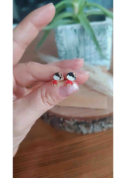 Çelik 2'li Çocuk/Bebek Küpesi Unicorn Kızlı Model Yeni Sezon modelleri