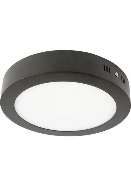 30W Yuvarlak Sıva Üstü LED Armatür Siyah Kasa Beyaz Işık CT-5238