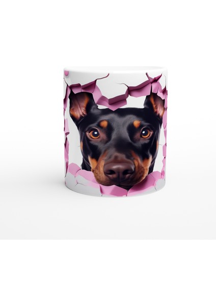 Duvarı Delen Rottweiler Temalı Baskılı Kupa Bardak