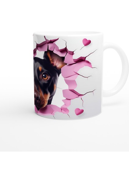 Duvarı Delen Rottweiler Temalı Baskılı Kupa Bardak modelleri