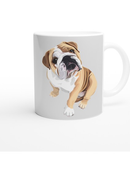 I Love Bulldog Temalı Baskılı Kupa Bardak