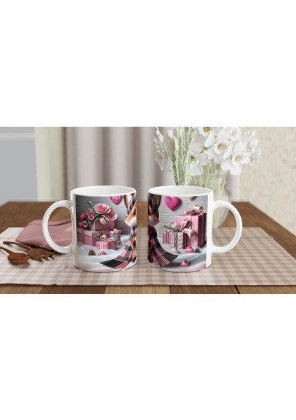 Pembe Kalpli Şirin Tilki Temalı Baskılı Kupa Bardak indirimleri