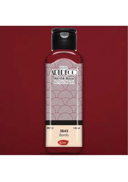 Akrilik Boya 140ML Bordo 3643