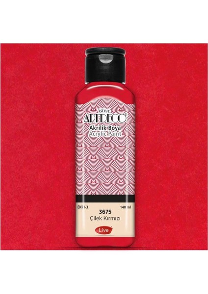 Akrilik Boya 140ML Çilek Kırmızı 3675