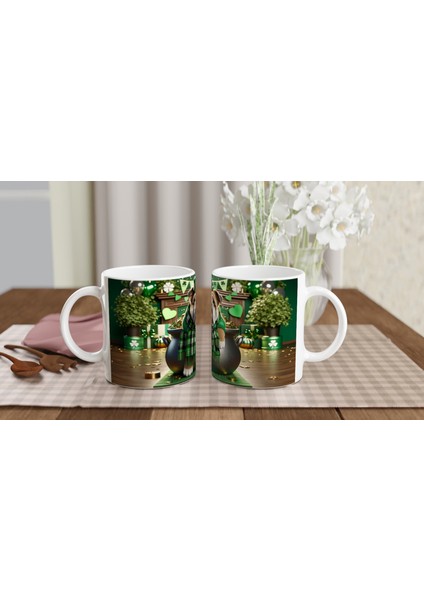 St. Patrick Şapkasıyla Şans Kazanında Bulldog Temalı Baskılı Kupa Bardak indirimleri