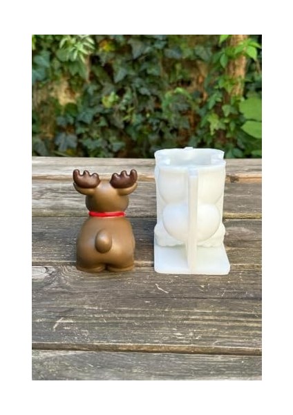 Concept 3D Christmas Geyik Silikon Mum Kalıbı
