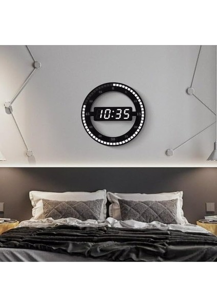 3D LED Dijital Elektronik Modern Duvar ve Masa Saati