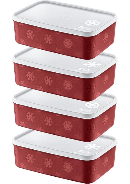 4'lü Set No Frost Saklama Kabı Carmen 1600 ml