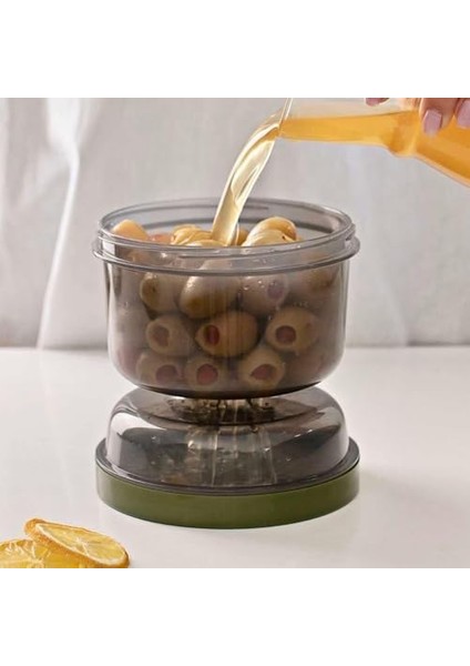 Home Kum Saati Şeklinde Turşu ve Zeytin Süzme Kabı, Çok Yönlü Turşuluk Zeytinlik, Pratik Kullanım ve Temizlik Için Ideal, Mutfakta Fonksiyonel Depolama Çözümü