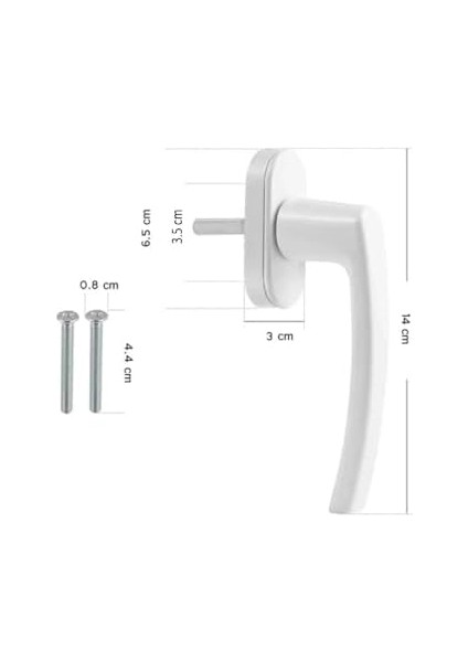 Pimapen Pencere Kolu Balkon Sürme Kapı Kolu (2, Koyu Kahverengi)