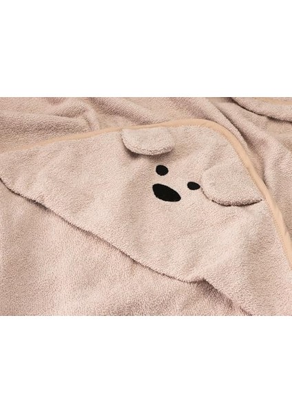 Sty Bear Kapüşonlu Bej Çocuk Havlu 100X100