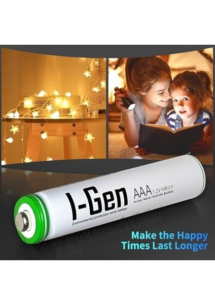B110 4 Adet Aaa 650 Mah Şarj Edilebilir Ince Kalem Pil 1.2V Ni-Mh Şarjlı Pil