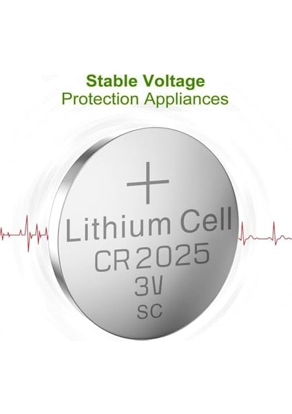 CR2025 Pil 5'li Paket Lityum Düğme Pil 3V 2025