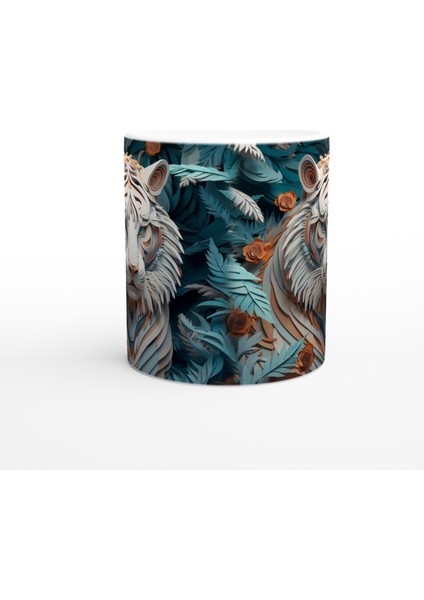 Ormanın Derinliklerinden Bakan Kaplan Temalı Baskılı Kupa Bardak modelleri