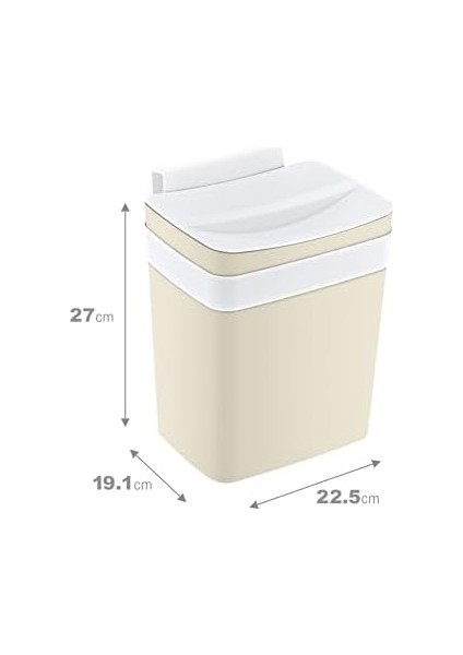 Soft Askılı Çöp Kutusu 8,5 Lt Latte