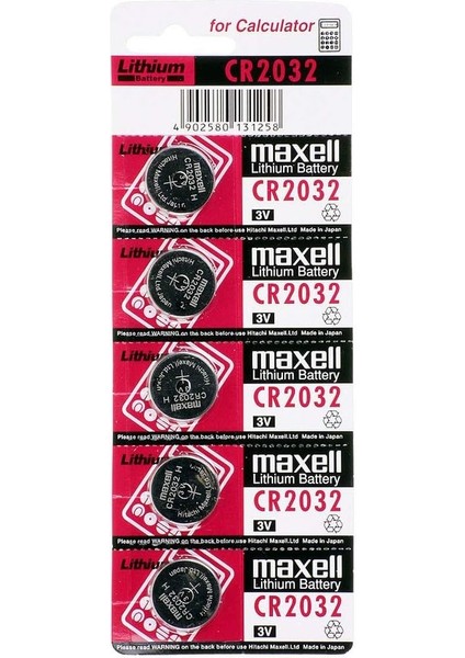 CR2032 3V Lityum Düğme Pil 5li Paket