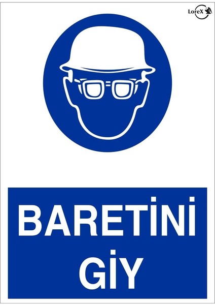 LR-IS230 Baretini Giy Uyarı Ikaz Levhası