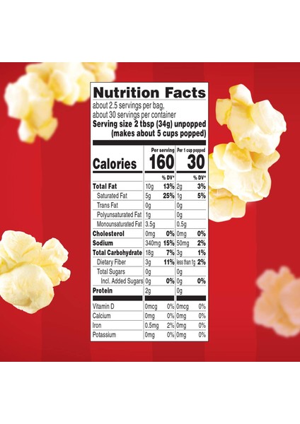 Redenbacher's Movie Theater Butter Popcorn Mikrodalga Patlamış Mısır 12 Adet 1.11 kg