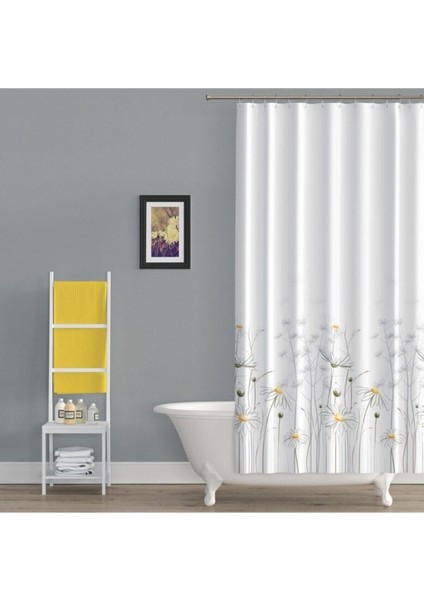 Home Banyo Perdesi - Tek Kanat Polyester Kumaş 180X200 cm