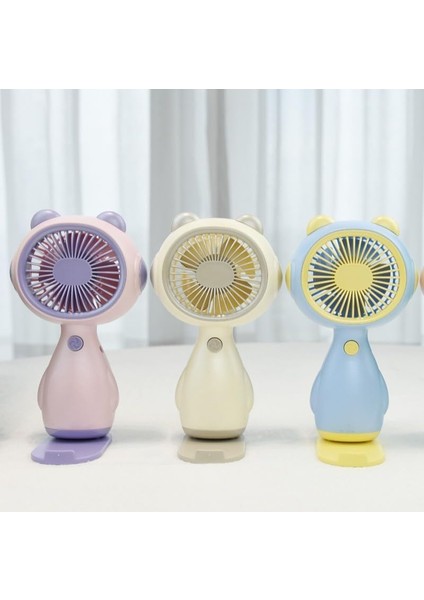 Mini USB Fan El Tipi ve Masaüstü Kullanım Tek Kademeli Kedi Tasarımı Şarj Edilebilir Mini Vantilatör Soğutucu 14CM Mini Fan YM88192 - Yeşil (YM88192 - Yeşil)